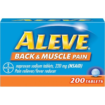 Aleve Back & Muscle Pain Reliever Tablets - Naproxen Sodium (NSAID) - 200ct