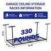 Overhead Garage Storage Rack ,Steel Ceiling Shelves  Capacity,Height Adjustable 22-40 Inches,Space-Saving for Attic Basement Shed (4/6 Posts) - 2 of 4