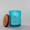 Frosted Glass Nourish + Renew Lidded Jar Candle Light Blue - Mind & Body by Chesapeake Bay Candle - 3 of 4