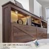 SinCiDo Farmhouse Queen Wood Bed Frame, 52" Tall Headboard with 4 Storage Drawers, LED Light & Charging Station, No Box Spring Needed - 2 of 4