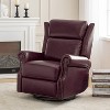 Lauren Genuine Leather Manual Swivel Glider Recliner Set of 2|HULALA HOME - 3 of 4