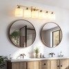 Maliang Gold Modern Vanity Light Over Mirror, Wall Sconces with Milky White Frosted Glass Shades, (Bulbs Not Included) - 4 of 4