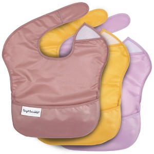 Tiny Twinkle Mess-Proof and Waterproof Baby Food Bib for Boys or Girls, Machine Washable and BPA-Free w/Adjustable Closure - 1 of 4