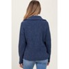 Pinkblush Navy Half Zip Maternity Pullover Sweater - 3 of 3