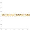 Black Bow Jewelry Men's 7mm, 14k Yellow Gold, Flat Figaro Chain Necklace - 4 of 4
