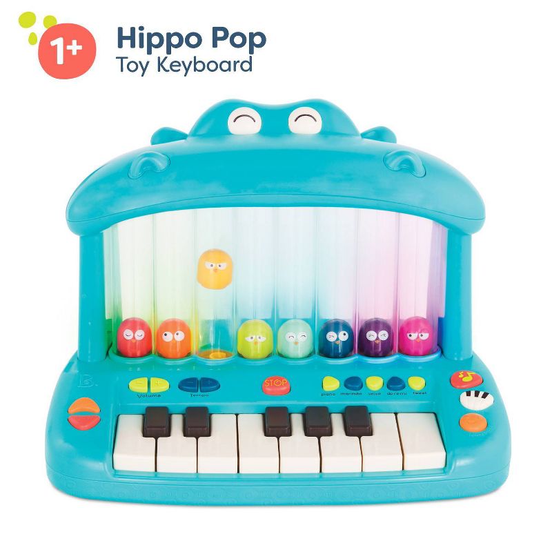 B. toys Toy Piano for Kids Hippo Pop, 4 of 12