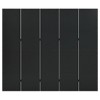 vidaXL Steel Room Divider - 5-Panel Black Steel Partition for Privacy and Décor Enhancement - Foldable Design for Easy Storage - 78.7"x70.9" - 2 of 4