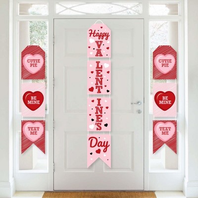 Big Dot Of Happiness Conversation Hearts - Hanging Vertical Paper ...