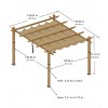 Aluminum Pergola, Outdoor Metal Pergola with Adjustable Canopy, Reinforced Frame Outdoor Shelter for Backyard, Garden and Deck - 2 of 4