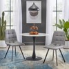 Buylateral 36" Rho Round Dining Table White: Faux Marble Top, 4-Seater, Glam Style, Metal Pedestal Base - image 3 of 4