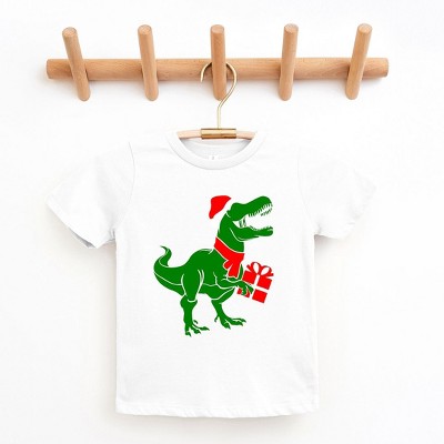 The Juniper Shop Dino Present Toddler Short Sleeve Tee - 5T - White