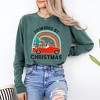 Simply Sage Market Women's Powered By Christmas Long Sleeve Garment Dyed Tee - 2 of 4