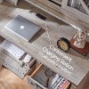 SinCiDo 60" Farmhouse L Shaped Office Desk w/ Hutch, Wood Home Office Executive Desk w/ Drawer & Charging Ports, Storage Cabinet - 4 of 4