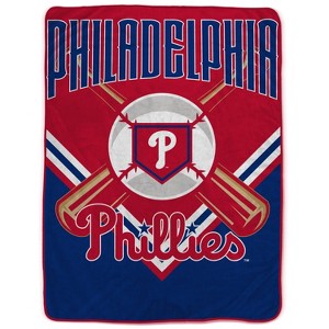 MLB Philadelphia Phillies On Deck Ultra Cozy Blanket - 1 of 3
