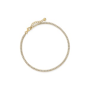 Ross-Simons 2.70 ct. t.w. CZ Tennis Anklet in 18kt Gold Over Sterling Size 9 - 1 of 4