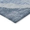Navy Blue And Sky Blue Abstract Washable Indoor Outdoor Area Rug - 4 of 4