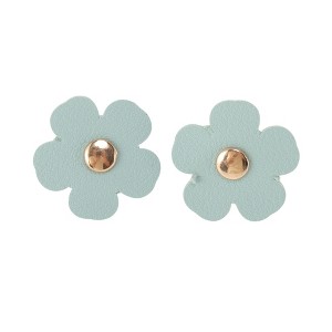 Unique Bargains Faux Leather Flower Shoelace Charms 1 Pair - 1 of 4