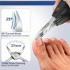 Toenail Clippers for Seniors, Angled Head Large Toe Nail Clippers Set, Heavy Duty Ingrown Toenail Clippers with Long Handle - 2 of 4