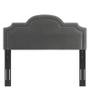 Modway Belinda Performance Velvet Headboard, Twin, Charcoal - 3 of 4