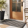 Modern Diamond Tapestry Rectangular Woven Outdoor Rug Charcoal Gray - Threshold™ - image 2 of 4