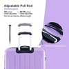 Suitcase Set 3 Piece for Women ,Hardshell Suitcase Set with Wheels Carry On Checked Luggage Vintage Travel Luggage set Lavender Purple - 2 of 4