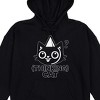 Thinking Cat Women’s Black Long Sleeve Cosplay Hoodie With 3D Ears - image 2 of 2