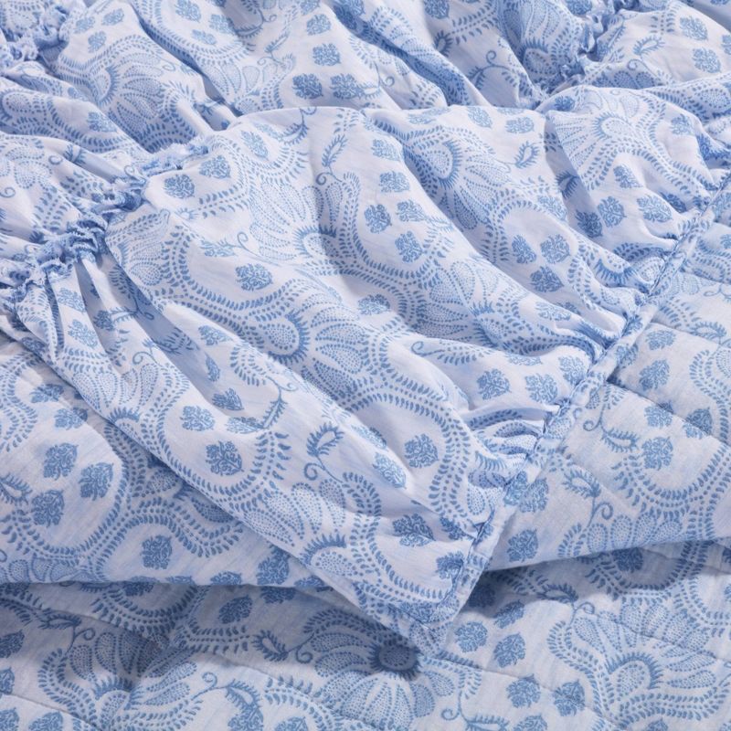 Greenland Home Fashions Helena Ruffle Quilt Set Blue, 5 of 6
