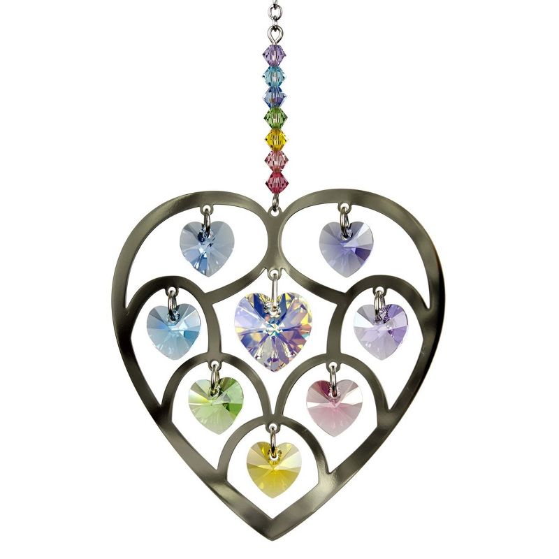 Woodstock Crystal Suncatchers, Heart of Hearts Confetti, Crystal Wind Chimes For Inside, Office, Kitchen, Living Room Décor, 4.5"L, 4 of 8