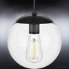 Urban Ambiance Luxury Minimalist Pendant 8.75''H x 8''W,  Midnight Black Finish,  Canton Collection, UHP4012 - 4 of 4