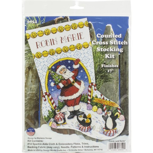 Making New Friends Stocking Counted Cross Stitch Kit 17 Long 14 Count