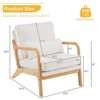 Karl Home Mid Century Solid Wood Accent Chair Upholstered Armchair with an Extra Pillow - 2 of 4