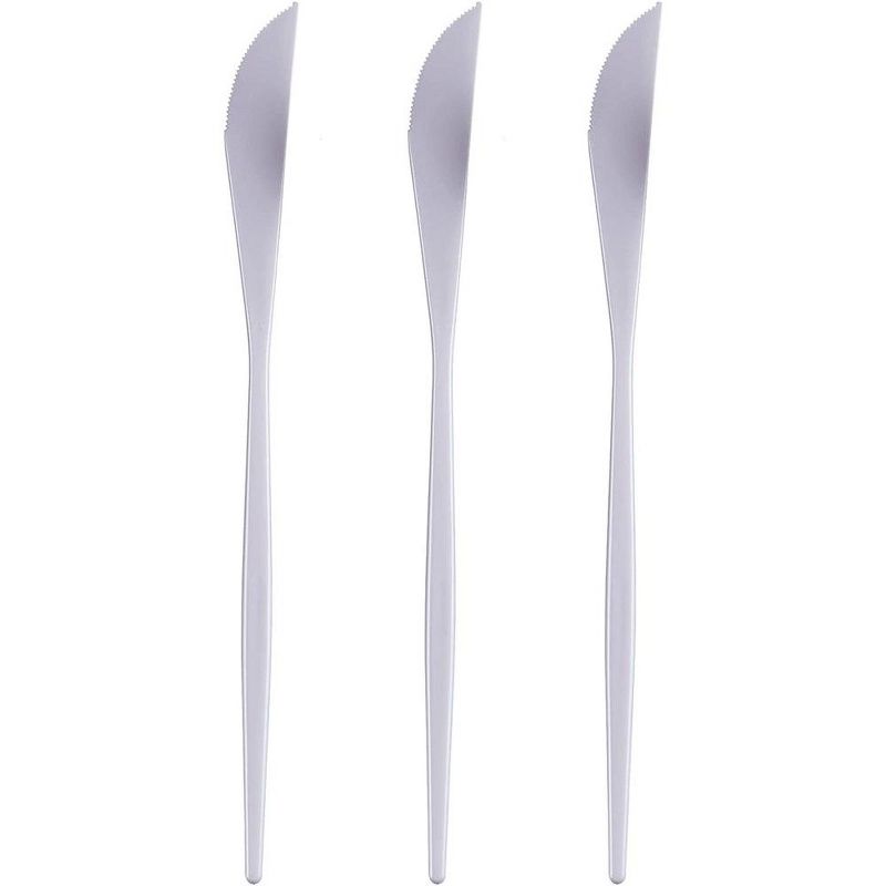 Silver Spoons Modern Disposable Flatware Set, Includes 20 Forks, Silver, Opulence Collection	, 1 of 3