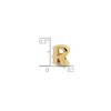 Black Bow Jewelry Letter R Bead Charm in 14k Yellow Gold Plated Sterling Silver - 3 of 4