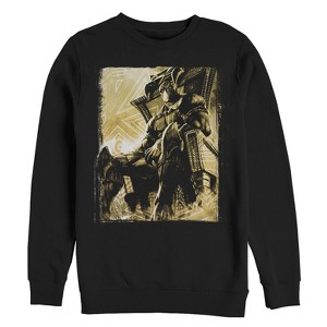Men's Marvel Black Panther Throne Sweatshirt - 1 of 3
