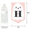 Big Dot of Happiness Pastel Halloween - Pink Pumpkin Birthday Party Bunting Banner - Party Decorations - Happy Birthday - 3 of 4