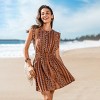 Women's Boho Chic Printed Sleeveless Sundress with Tassel Tie - Cupshe - 2 of 4