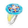 Ross-Simons 3.5-4mm Cultured Pearl and Multicolored Enamel Ring in Sterling Silver - 3 of 4