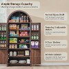 SinCiDo 71" High Modern Arched Kitchen Locker w/ Door Modern Locker w/ 3 Adjustable Shelves,6 Door Shelves, Kitchen,Bathroom Multi Purpose Cabinets - 4 of 4