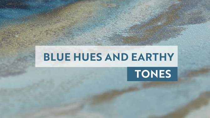 (Set of 5) Midnight Tide Gel Coat Canvas Decorative Wall Art Set Blue, 2 of 9, play video
