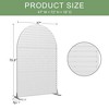 MAYEERTY 72*47 in Metal Outdoor Patio Privacy Screen Freestanding Room Divider Partition for Indoor, White - 4 of 4