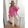 Clearlove Women Tie Front Knit Cardigan Sweater Long Sleeve Open Front Knit Shirt Top Fall Oversized Knitwear Outwear - 2 of 4