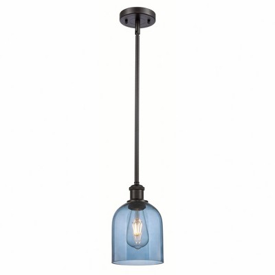 Bella - 1 Light Stem Hung Mini Pendant In Industrial Style-9.5 Inches Tall and 5.5 Inches Wide