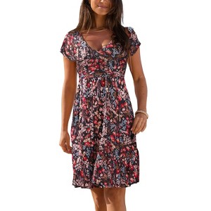 Women's V-Neck Flounce Dress - LASCANA - 1 of 4