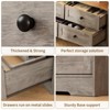 6 Drawer Bedroom Dresser with Charging Station, 63" Wide Farmhouse Dresser Tv Stand with Open Shelf, Wood Closet Organizer, - 4 of 4