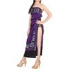LA LEELA Women's Swimwear Sarong Wrap Cover up Wraps Vacation Beachwear Swimsuit Holiday Wear Bathing Suit Skirts One Size Purple, Abstract - 3 of 4