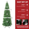 Vivatrees 6Ft Prelit Pencil Christmas Tree, with 10 Lighting Modes, Metal Stand, Hinged Branches, Slim Xmas Pine Tree for Holiday Decor, Green - 4 of 4