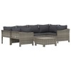 vidaXL Patio Furniture Set Outdoor Armchair with Cushions Gray Poly Rattan - 3 of 4