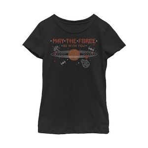 Girl's Star Wars Solar System of Force T-Shirt - 1 of 3