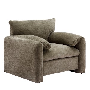 NicBex Chenille Oversized Accent Chair,Upholstered Living Room Chairs with Open Backrest,Modern Armchair,Accent Chairs for Living Room,Matcha Green - 1 of 4