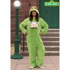 HalloweenCostumes.com Adult Oscar the Grouch Halloween Costume | Sesame Street Green Jumpsuit with Hood - 2 of 4